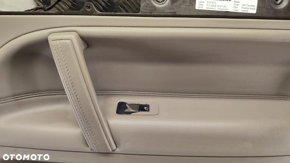 VW TOUAREG 7L 03-09R TAPICERKA BOCZEK DRZWI PRZOD PRAWY PASAZERA LATTE MACCHIATO 7L6867012 EK - 6