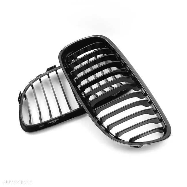 Set Grile Bara Fata Nari BMW E90 E91 2009-2012, Negru Lucios, Produse NOI - 3