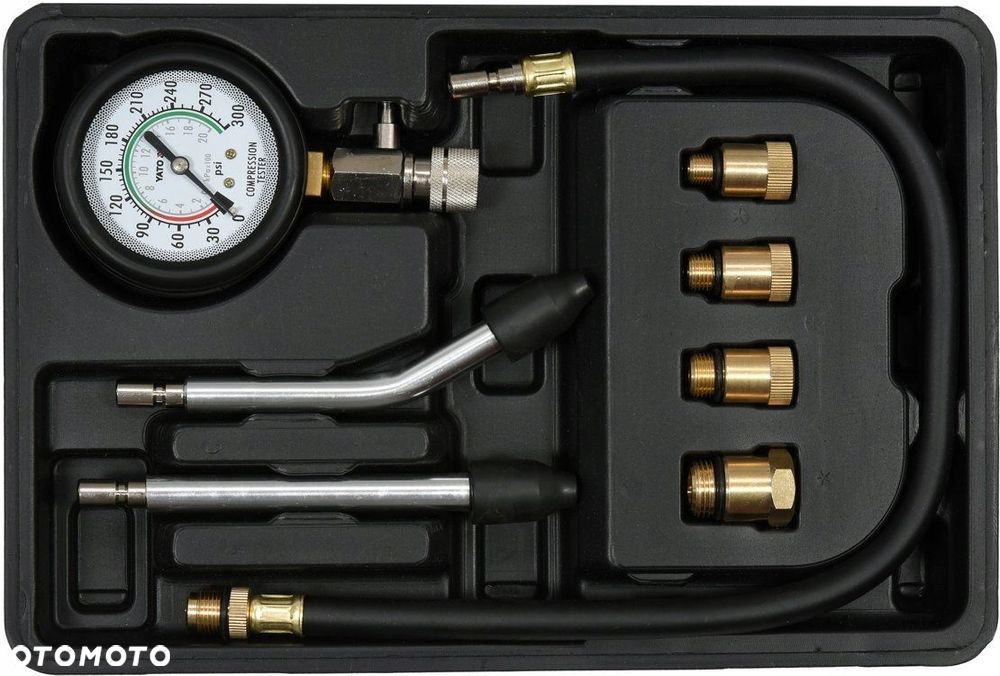 YATO TESTER MIERNIK CIŚNIENIA SPRĘŻANIA BENZYNA  ADAPTERY 8EL YT-73022 - 3