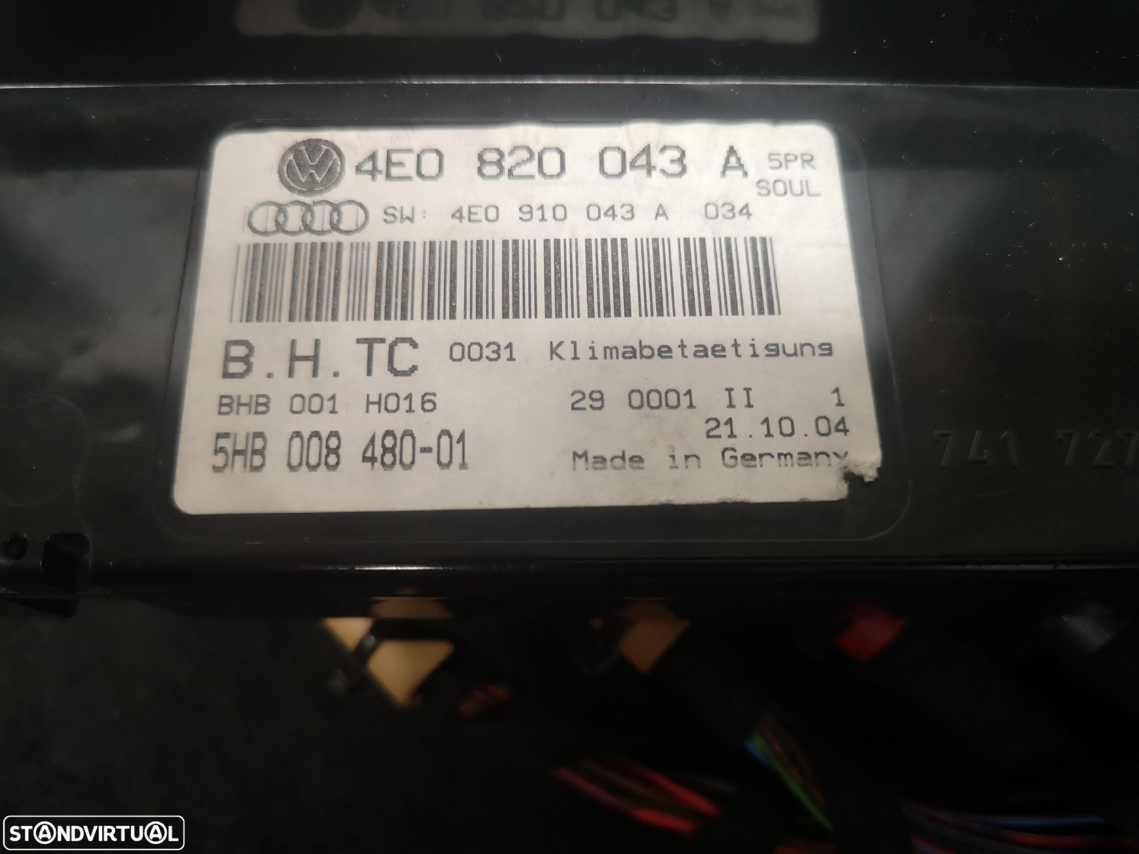 Modulo comando de sofagem AUDI a8 d3 4e0 2003-2009 - 5