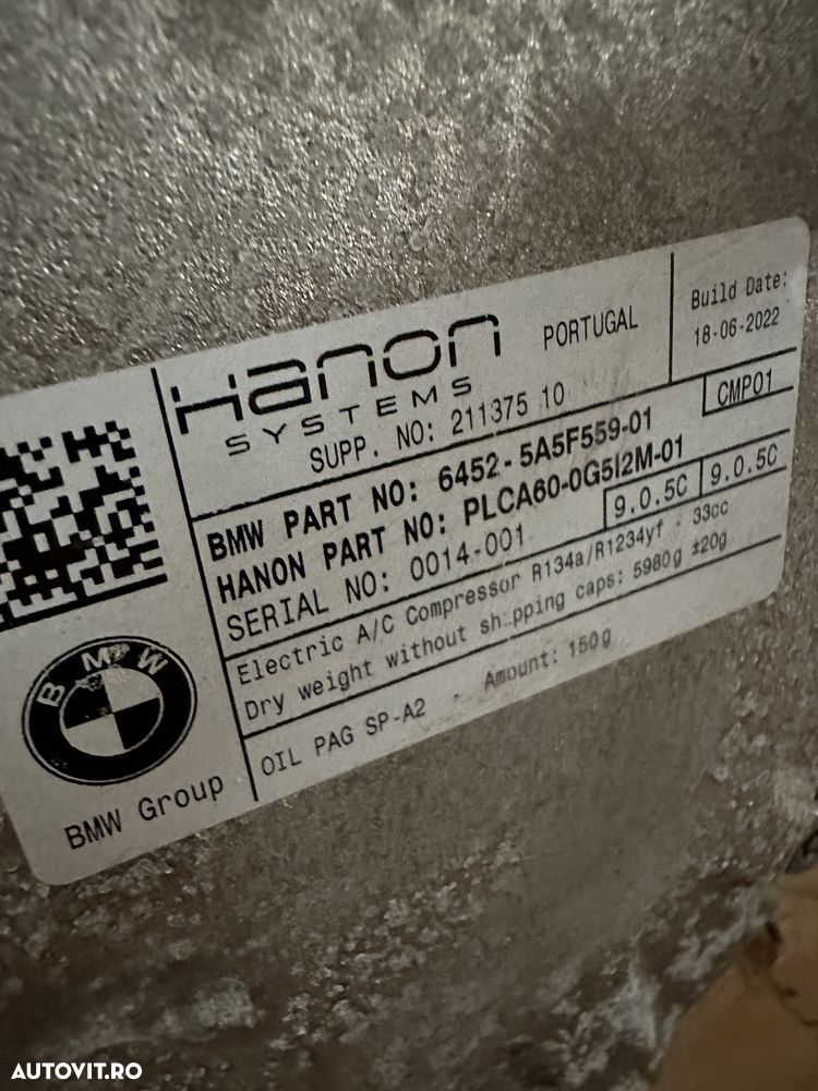Compresor AC BMW seria 3,4,5,6 G20 G30 G31 X3 X4 - 4