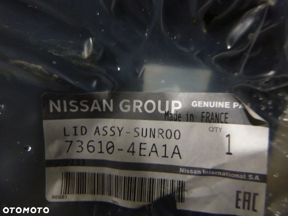 nissan qashqai j11 ii szyba dachowa panorama dach nowa oe - 2