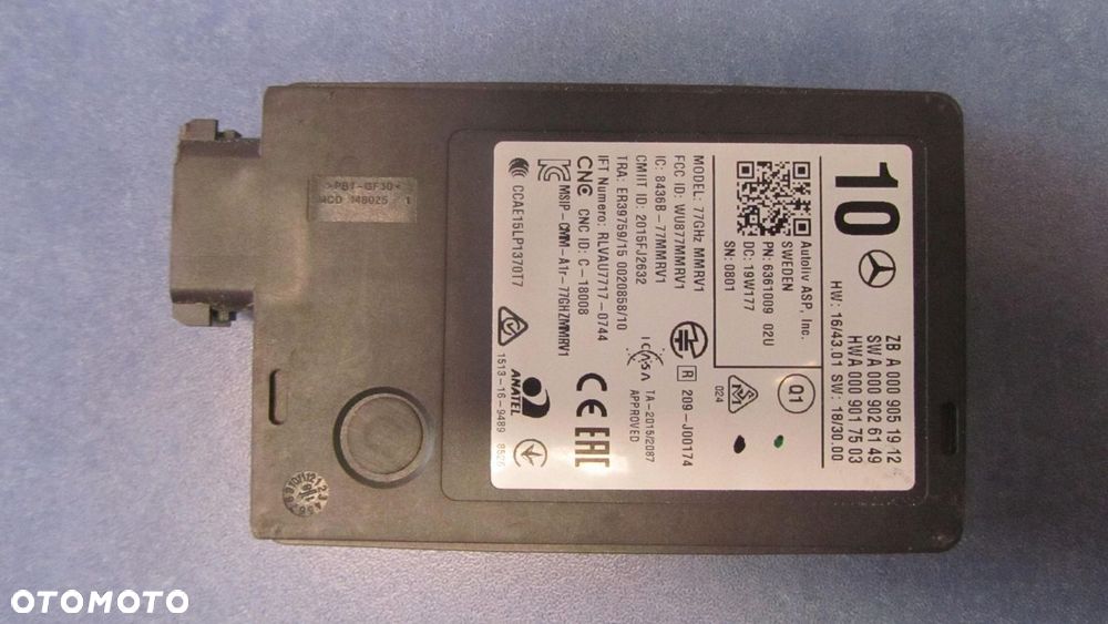 RADAR SENSOR TYŁ MERCEDES W167,177,205 A0009051912 - 1