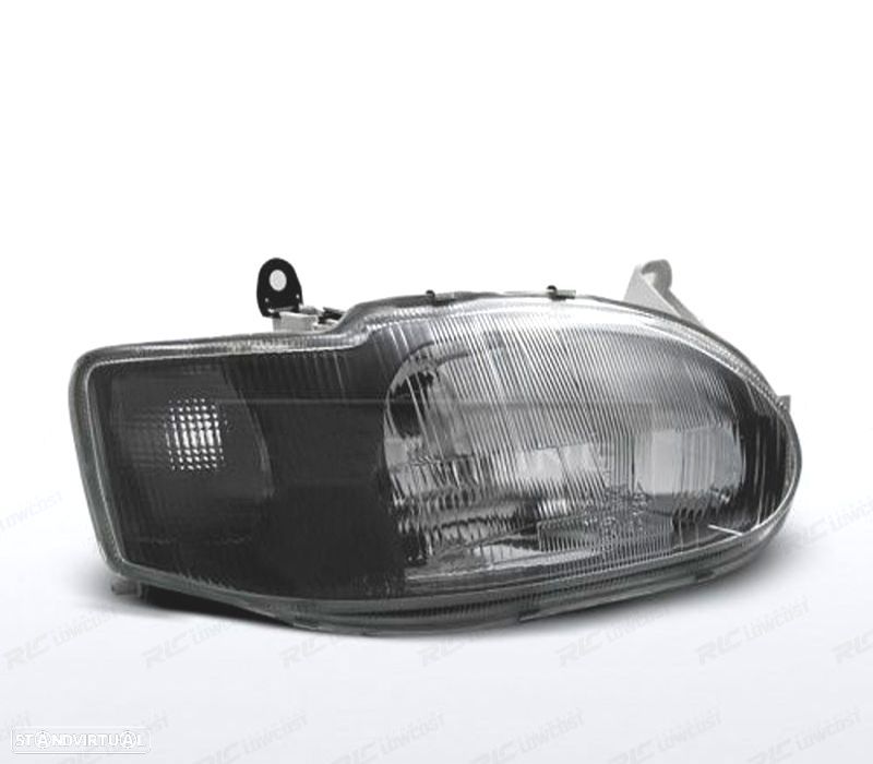 FARÓIS PARA FORD ESCORT MK7 95-00 BLACK PRETO - 1