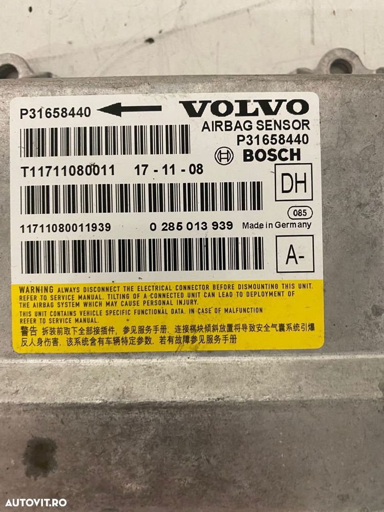 Calculator airbag SRS Volvo S60 V60 XC60 S80 XC70 V70 31318619 31658440 - 3