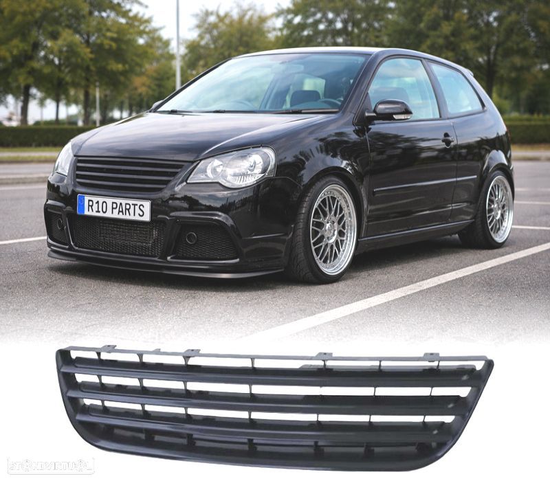 GRELHA FRONTAL VOLKSWAGEN VW POLO 9N3 05-09 PRETO - 1