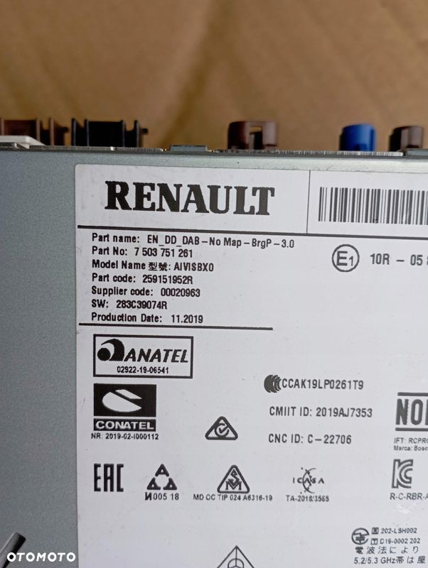 RENAULT ZOE RADIO WYŚWIETLACZ EKRAN 280346137R - 4
