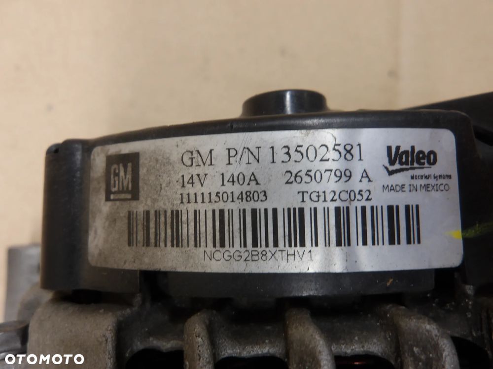 OPEL ZAFIRA C 12-16 2.0D ALTERNATOR 13502581 - 6
