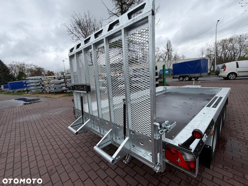 Martz Przyczepa  Bau 400x180 3500kg 3 osie koła 185R14C pod koparke koparka walec - 10