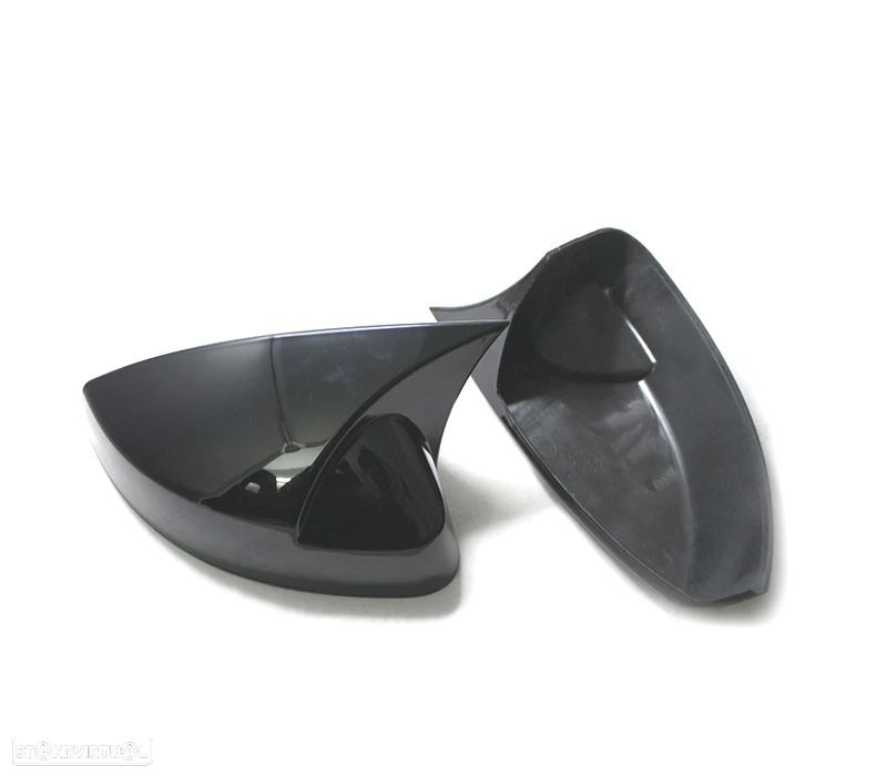 CAPAS DE ESPELHOS RETROVISORES AUDI A3 17-20 LOOK RS3 PRETO BRILHANTE - 4