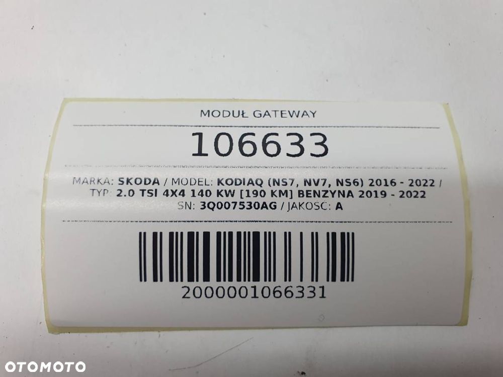 MODUŁ GATEWAY 3Q007530AG SKODA KODIAQ 2021 EU - 4