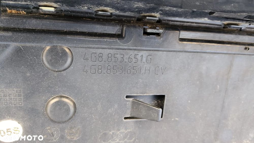 ATRAPA GRILL CZARNY BLACK POD KAMERĘ 4G8853037H 4G8853651G 4G8853651H ZAŚLEPKA CHROM ZDERZAKA LEWY PRZÓD AUDI A7 C7 4G8 LIFT S-LINE - 17