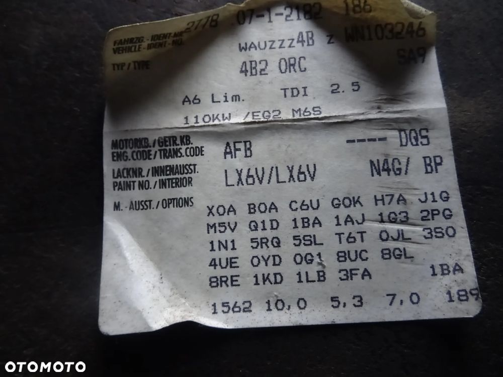 AUDI A6 C5 VW SILNIK AFB 2,5 TDI V6  AKN AKE AYM BFC BDG BAU pompa wtryskowa wtryskiwacze - 11