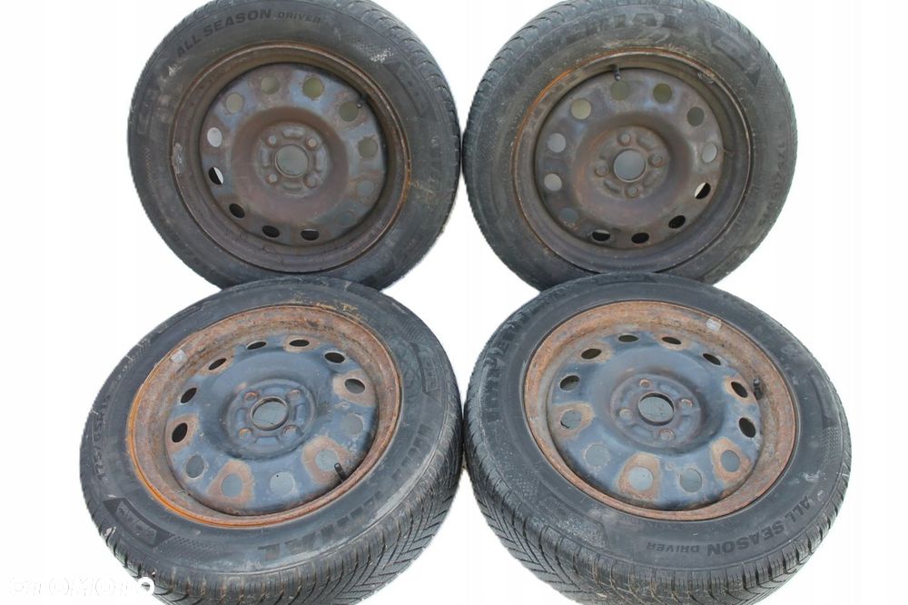 SUZUKI SWIFT MK6 FELGI STALOWE OPONY CAŁOROCZNE KOMPLET 15 4X100 ET45 - 1