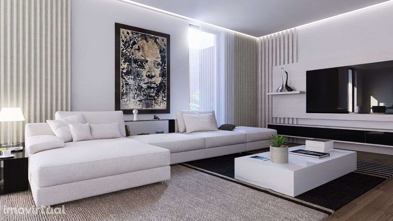 T2 Portimão Novo 2 frentes, varanda e terraço 2 lugares de garagem - Grande imagem: 4/48