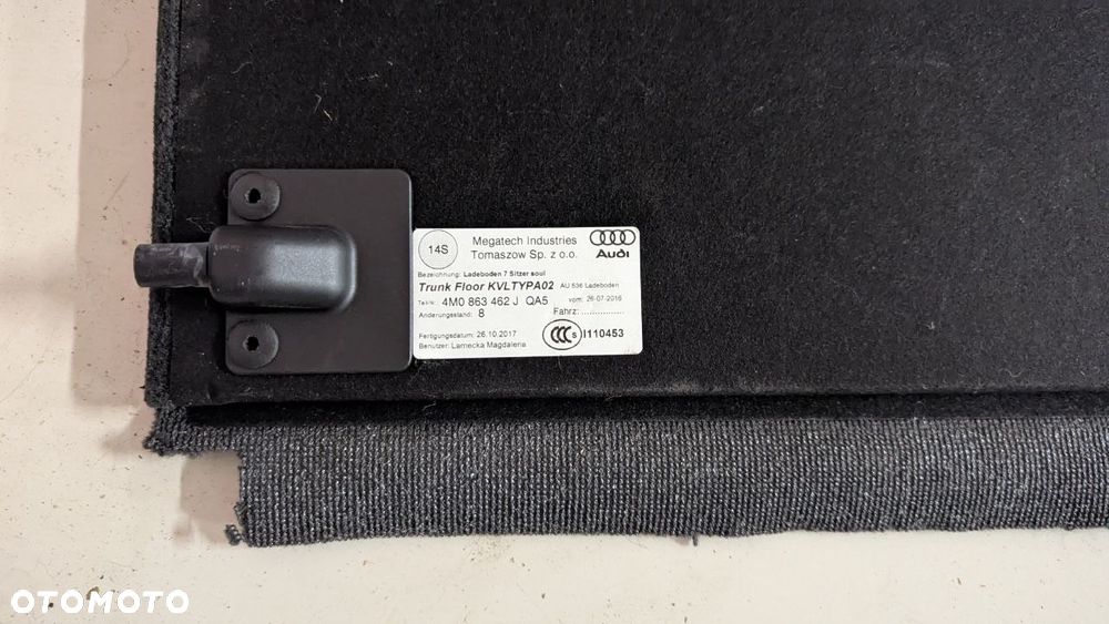 Audi Q7 4M Wykładzina bagażnika 4M0863462J - 3