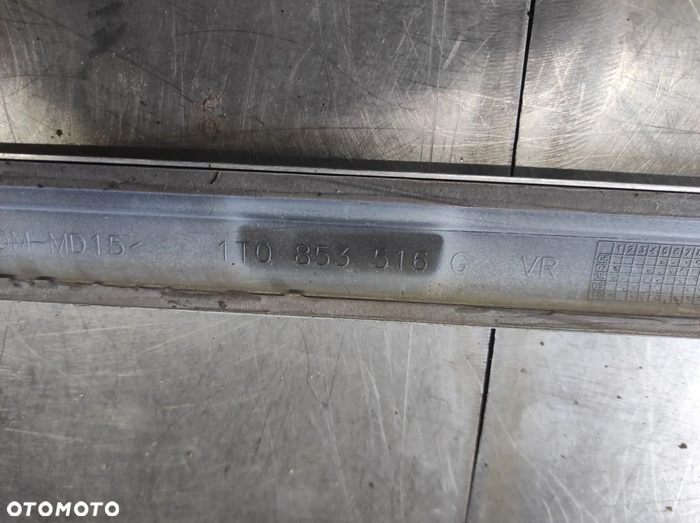 VW TOURAN 1 LIFT CADDY 3 LIFT LISTWY LISTWA DRZWI PRZEDNIA PRAWA CHROM CAŁE SZARE 1T0863516G WYSYŁKA !!!! - 6