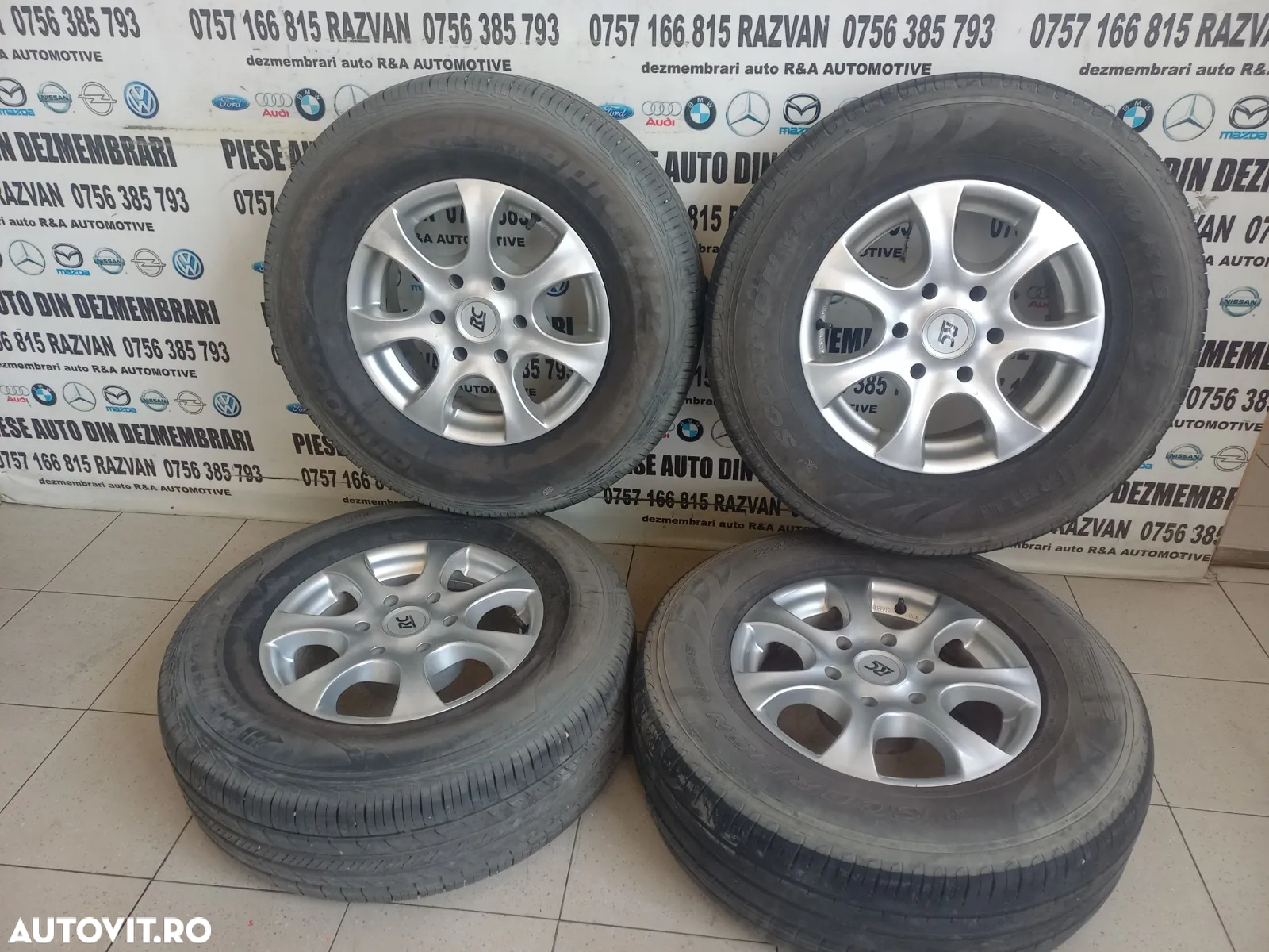 Set Jante Aluminiu Mitsubishi Pajero L200 Nissan Patrol Terrano Etc. Prezoane 6x5.5 Inch Anvelope 245/70R16 - 7