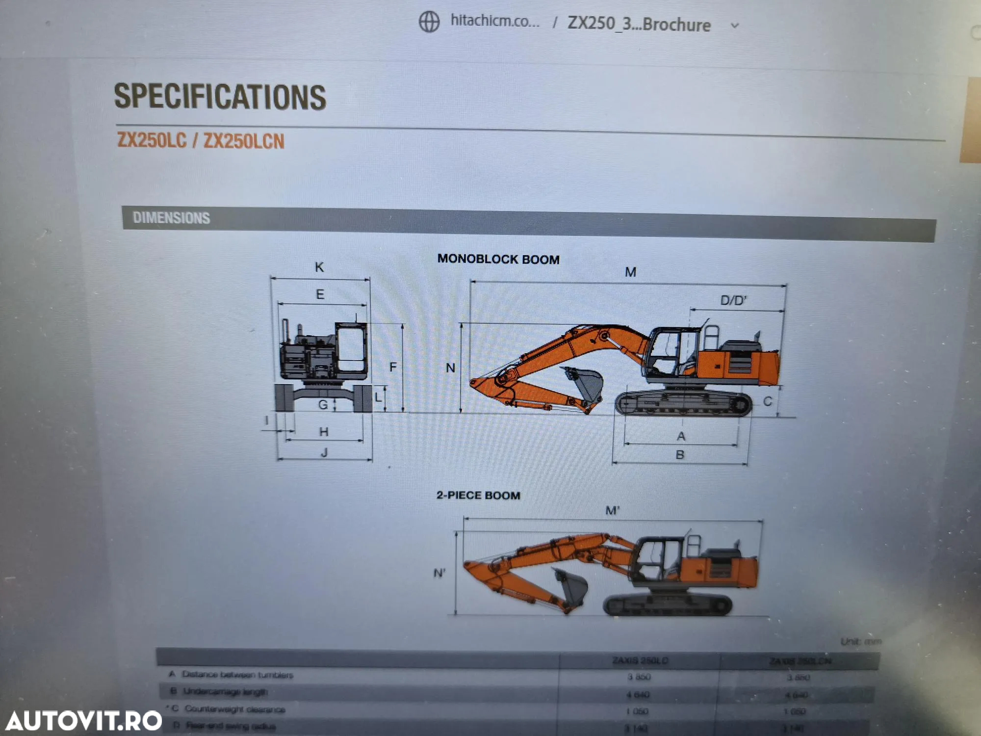 Hitachi ZX250LCN-6, 2016, 8.800h, latime 2,99m, inst picon, a doua inst hidr, gresare automata, protectie cabina, posibilitate leasing, PROMOTIE 77900 EUR+Tva - 31
