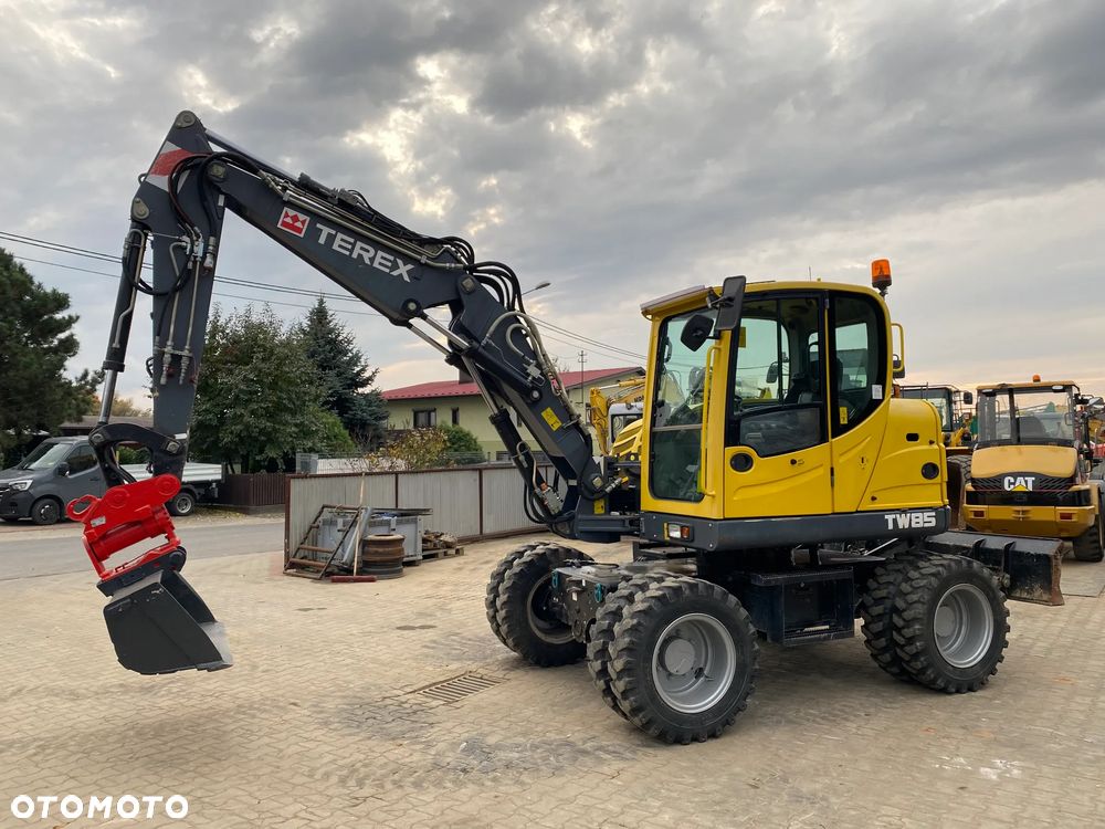Terex TW85, GŁOWICA POWERTILT, 2 ŁYŻKI, RAMIĘ 3X ŁAMANE, KRÓTKI TYŁ, Z NIEMIEC, SUPER STAN, - 1