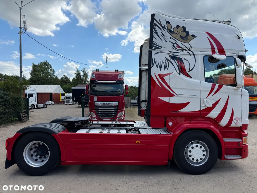 Scania R450 RETARDER / LED / KLIMA POSTOJOWA / MIKROFALA / ALUFELGI / ZBIORNIKI 1200 L / FULL SPOJLERY / NAWIGACJA / ŚLICZNA SCANIA / OD NOWOŚCI SPALANIE TYLKO 27 L / 11.2016 ROK !! - 4