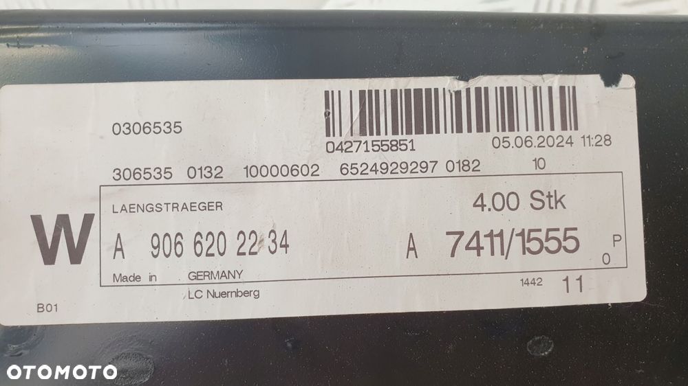 mercedes sprinter w906 podłużnica strefa zgniotu lewa a9066202234 - 2