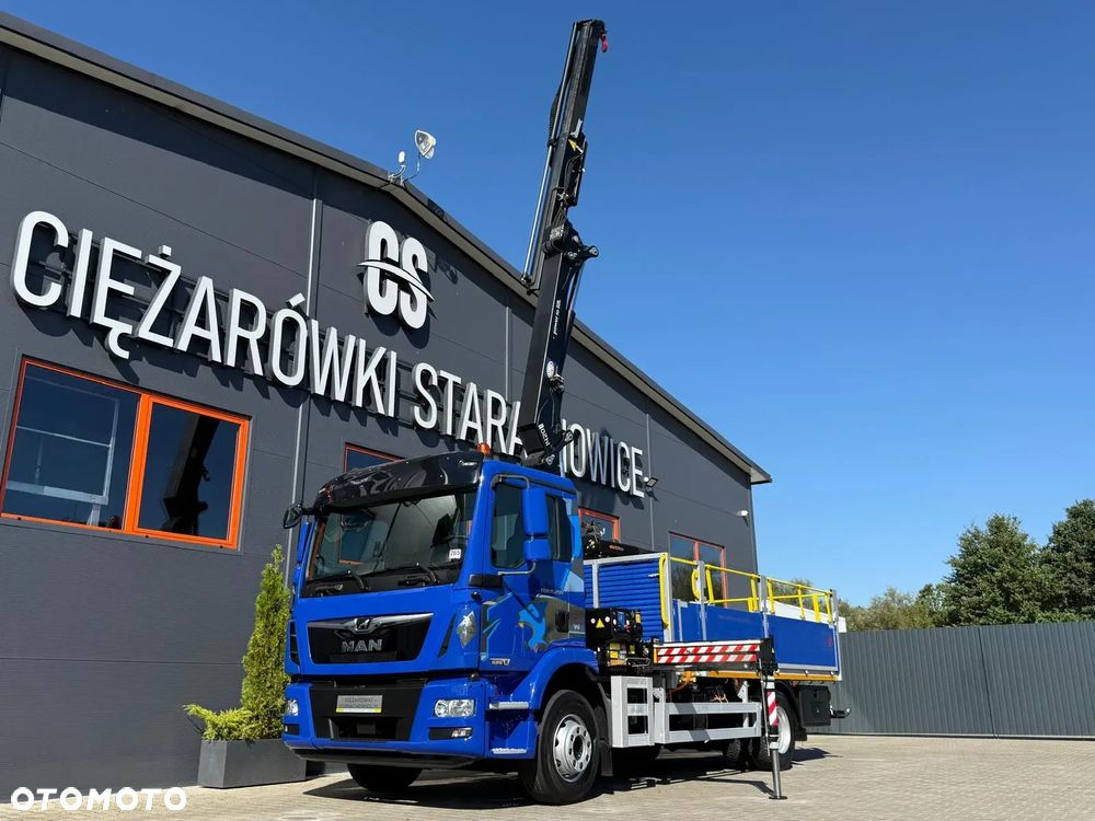 MAN TGM 15.250 skrzynia z żurawiem // E6 // Klimatyzacja / HMF 1420 K1 HDS dzwig kran crane budowlanka - 12