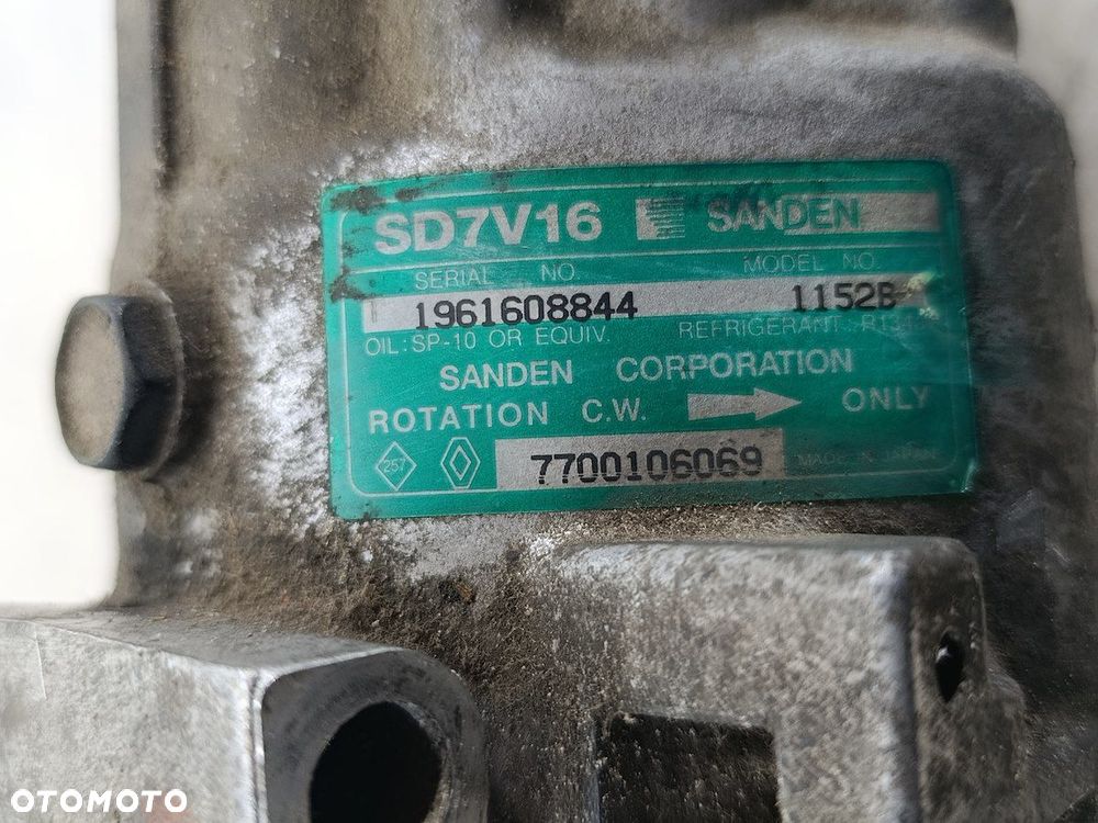 POMPA, SPRĘŻARKA KLIMATYZACJI RENAULT CLIO II 7700106069 SD7V16  SANDEN 1.2 - 3