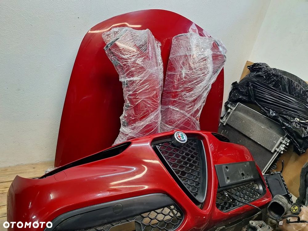 alfa romeo stelvio 16- zderzak maska blotnik chlodnice xenon pas przedni - 9