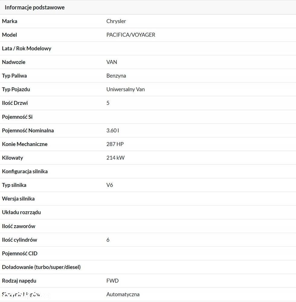 U8 CHRYSLER PACIFICA II 16- MASKA POKRYWA SILNIKA + WYGŁUSZENIE PBX - 10