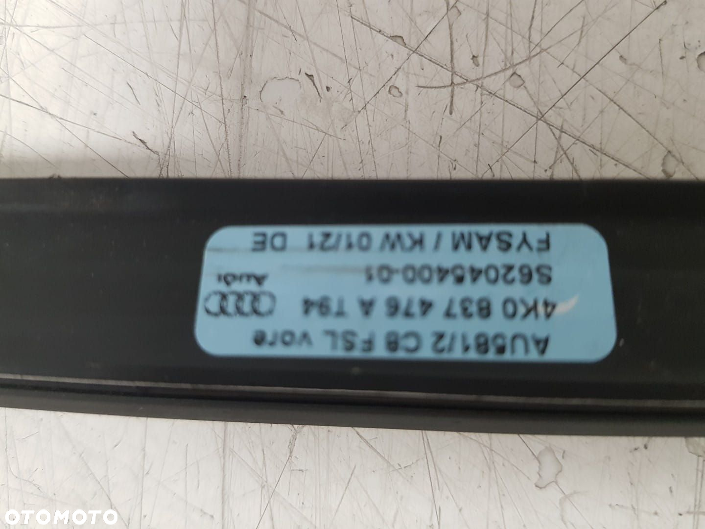 NOWA LISTWA ZGARNIAJĄCA AUDI A6 C8 4K 4K0837476A 18-24 PRZÓD PRAWA PRZEDNIA PIANO - 4