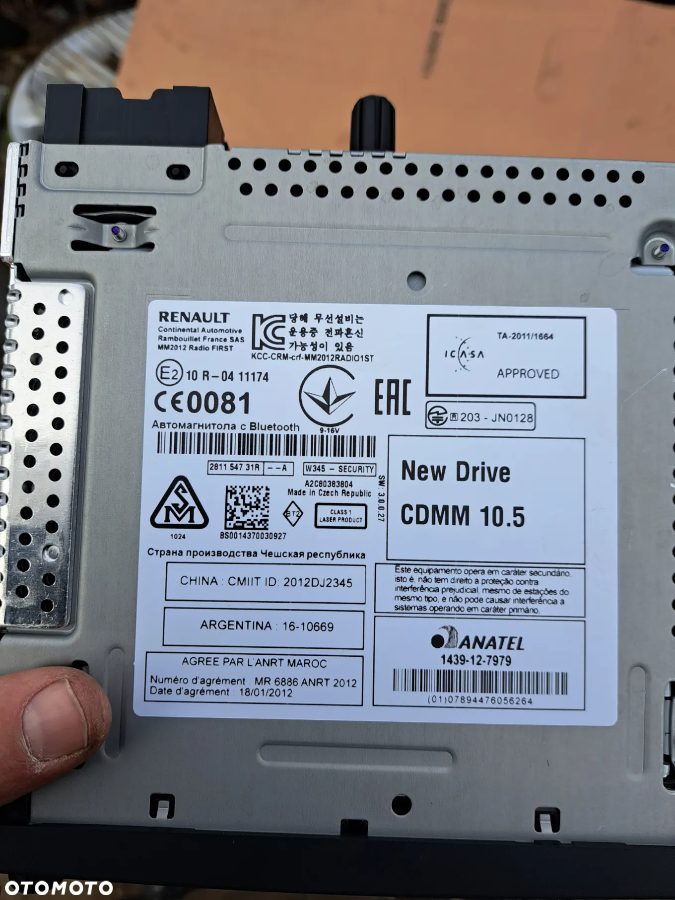 Radio Opel Movano B Renault Master III Nissan NV400 95519294 281154731R Radio CD MP3 Bluetooth Aux - 3
