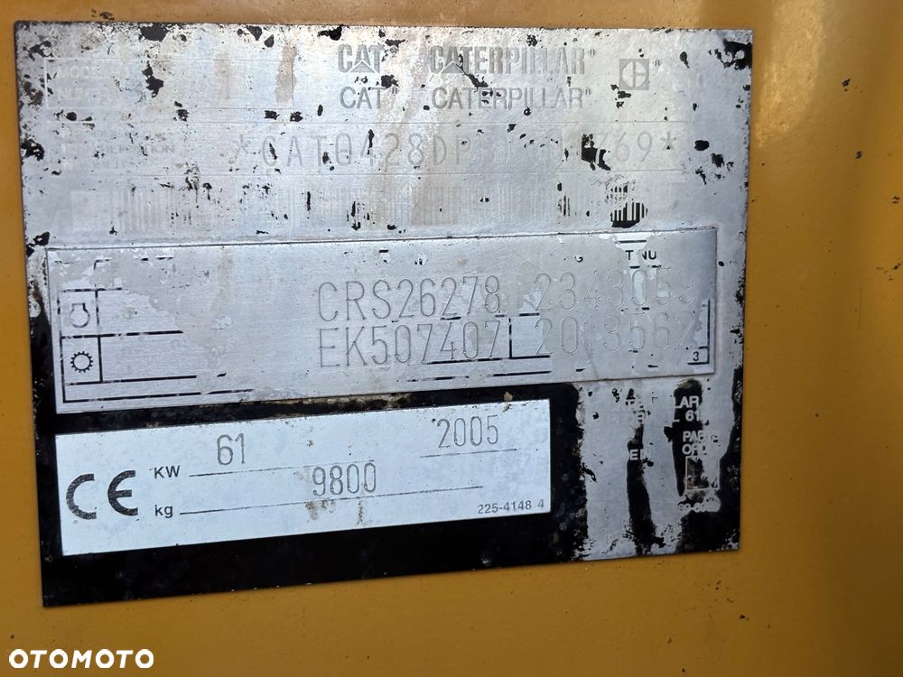 Caterpillar CAT 428D 2005r 4x4 koparko ładowarka teleskop widły rekin - 17