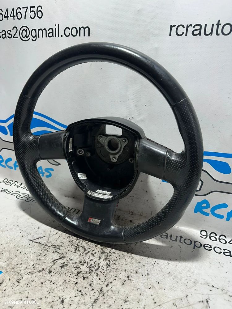 .Volante Pele Perfurada Original 3 Braços Sline Audi 8P0419091C 2004 - 2008 - 4