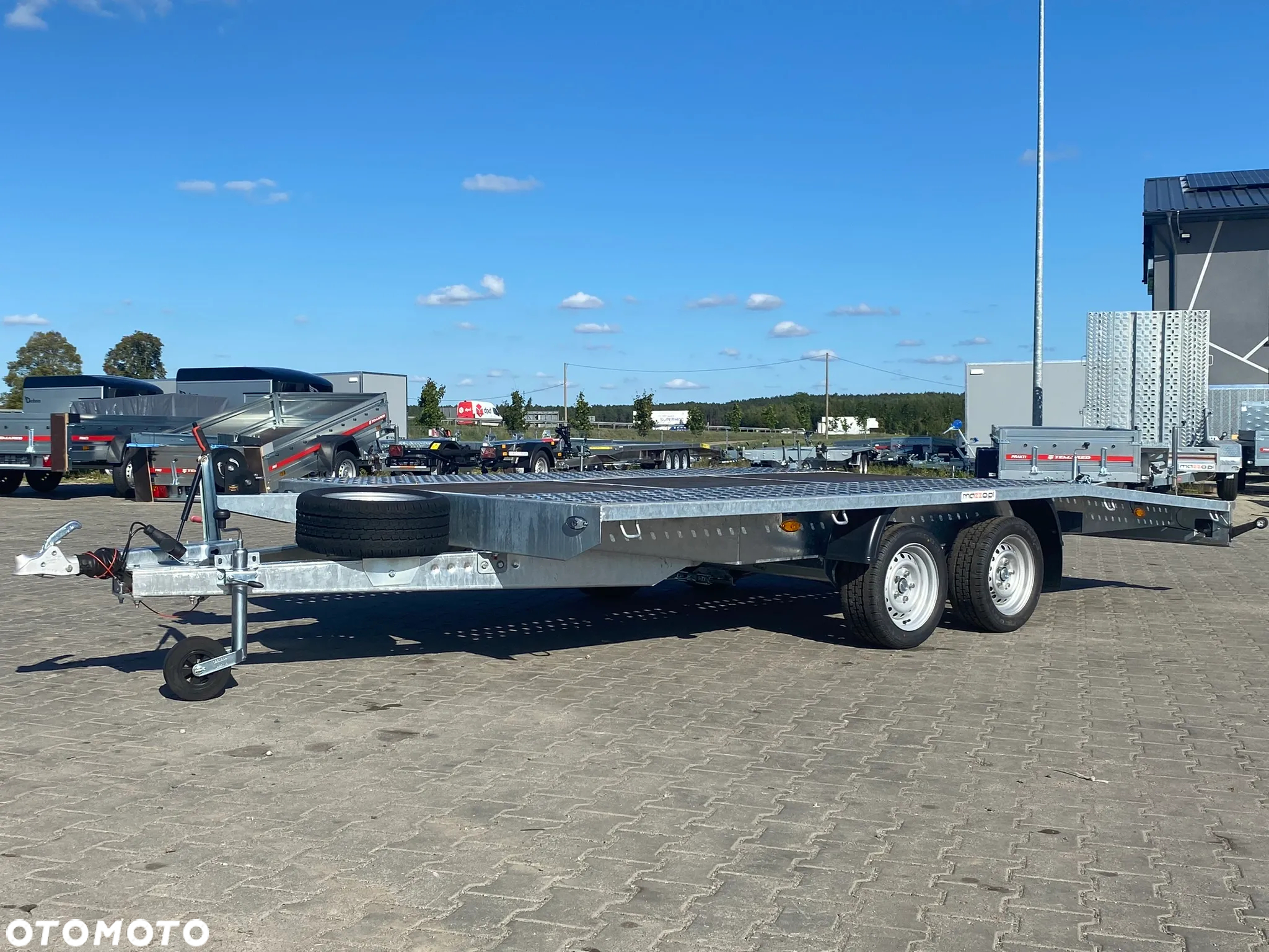 Niewiadów DOSTAWA! Laweta JUPITER wym. 450x210 Podłoga ze sklejki, najazdy, wciągarka, koło zapasowe! DMC 2700 kg Idealna do przewozu samochodów! - 5