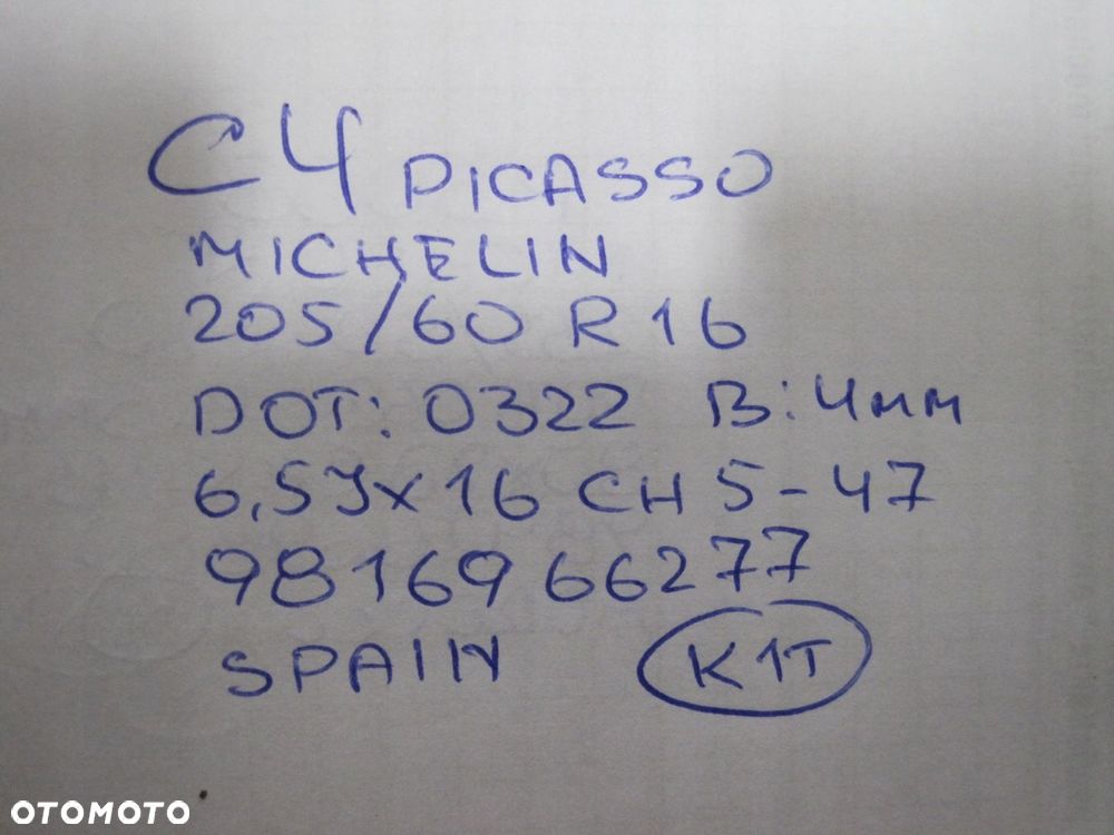 Koła felgi opony CITROEN C4 PICASSO R16 22r - 9