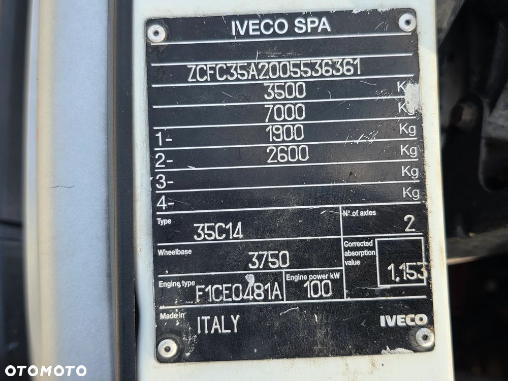 Iveco Daily 35c-14 Rama Wywrotka/Kiper  Pod Zabudowę  ! 3.0 HPI  ! 140 Km ! Bez Korozji  ! Z Włoch  ! - 25