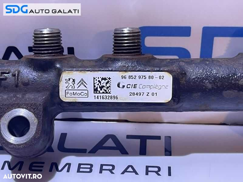 Rampa Presiune Injectoare cu Senzor Regulator Peugeot 207 1.6 HDI 2006 - 2015 Cod 9685297580 9670076780[S0286] - 4