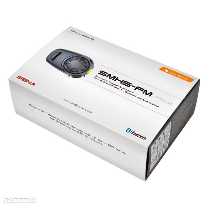 par intercomunicadores sena smh5d-fm-10 dual-boom/wired 700 metros - 2