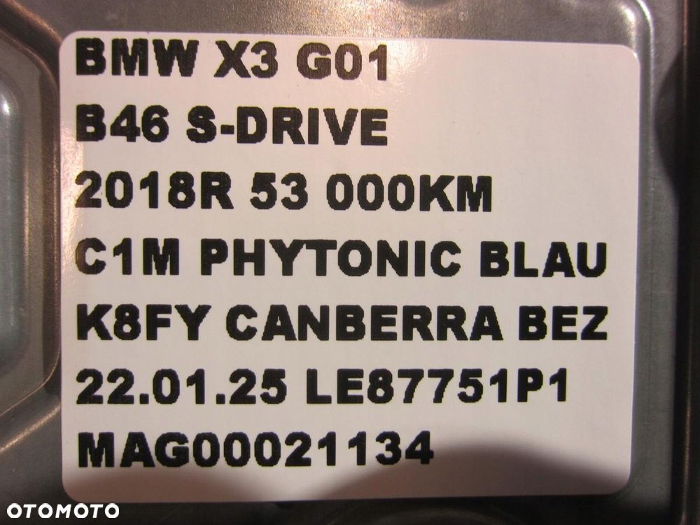 BMW X3 G01 MODUŁ STEROWNIK PODUSZKI POWIETRZNEJ AIRBAG 6994532 65776994532 - 6