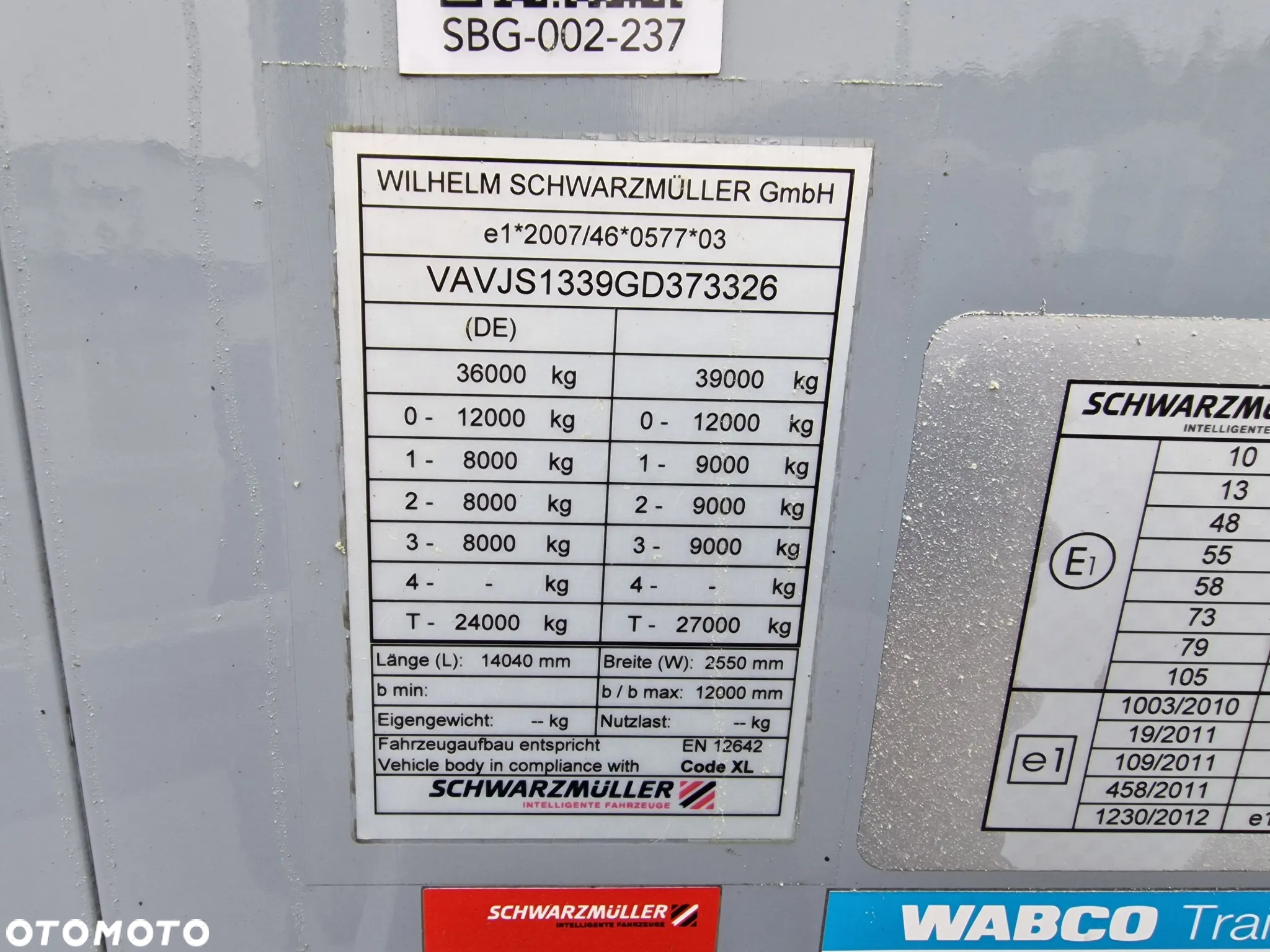 Schwarzmuller Ruchoma podłoga 92m3 2017 rok Podłoga 8 mm 7350 kg - 7