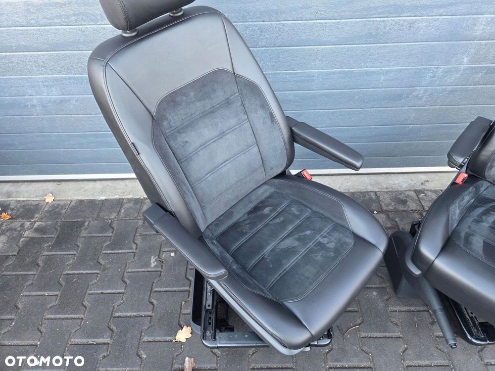 VW T6 CALIFORNIA MULTIVAN HIGHLINE fotel obrotowy przód skóra alcantara - 4