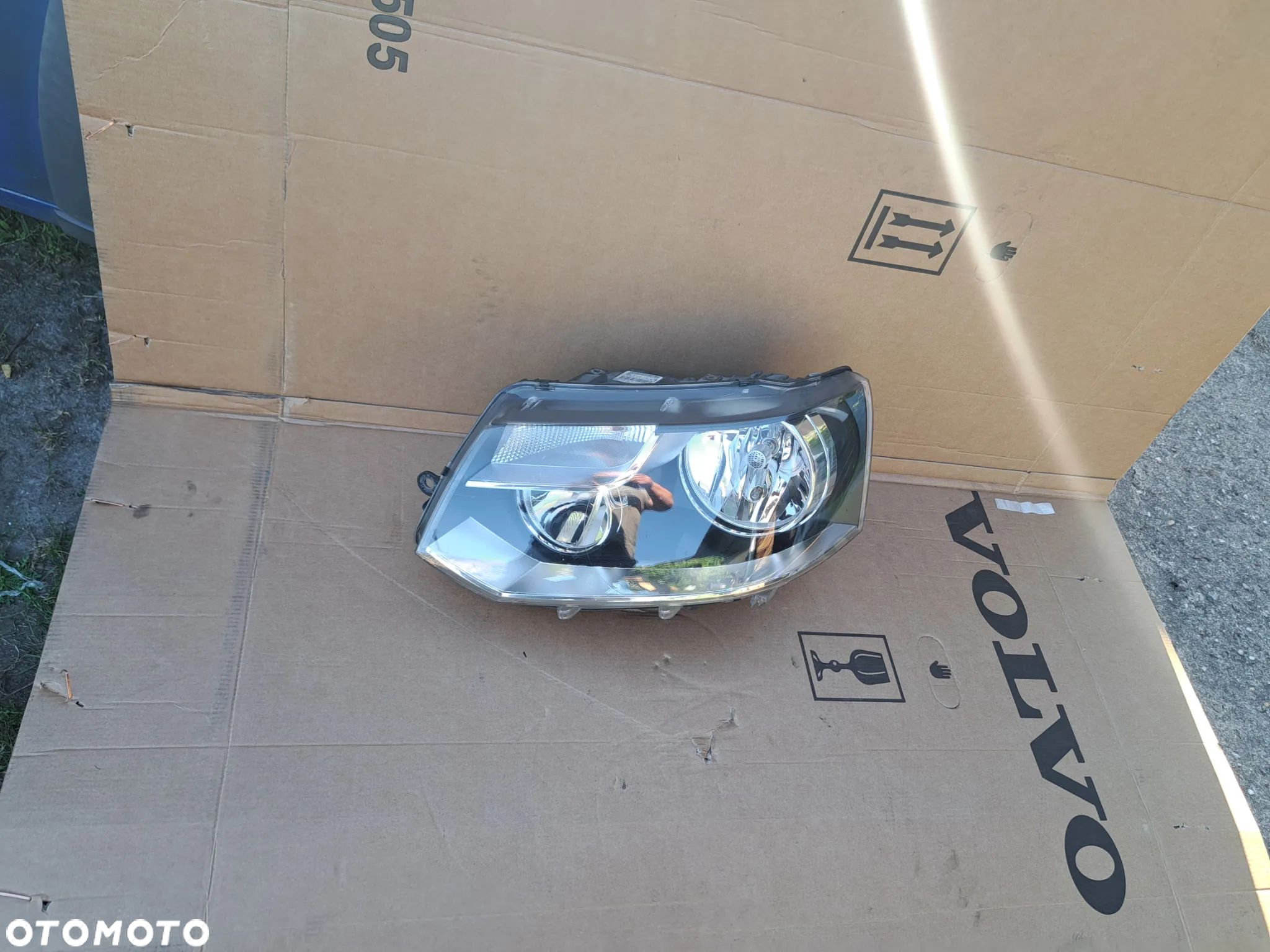 Lampa przednia lewa VW T5 T-5 Lift 7E1941015J Reflektor lewy przód przedni halogenowy podwójny VW T5 Lift 7E1941015J - 1