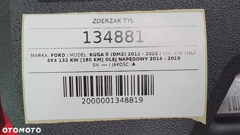 ZDERZAK TYŁ TYLNY KOMPLETNY 6X PDC FORD KUGA MK2 II ST-LINE ST 1D - 12