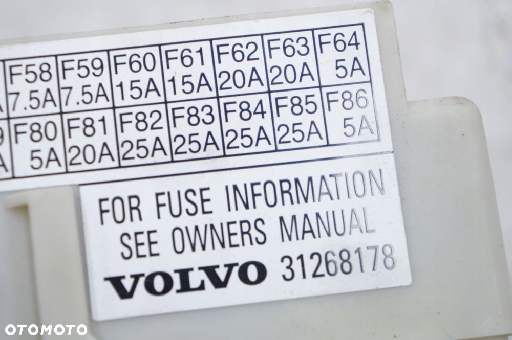 skrzynka bezpieczników bsi cem volvo v50 s40 ii c30 c70 31268178 - 3