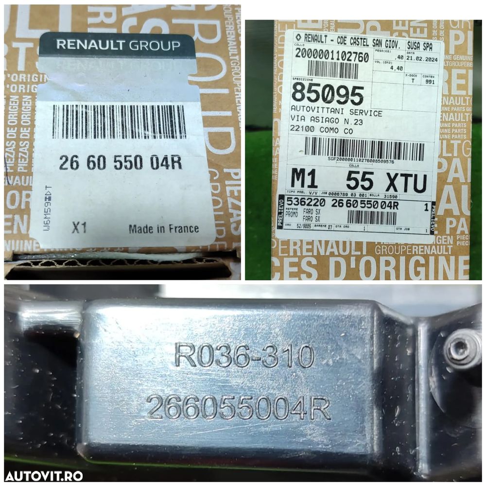 LUMINA DE ZI STANGA LED RENAULT SCENIC 3 / COD OEM 266055004R 2012-2016 (5G2) - 8