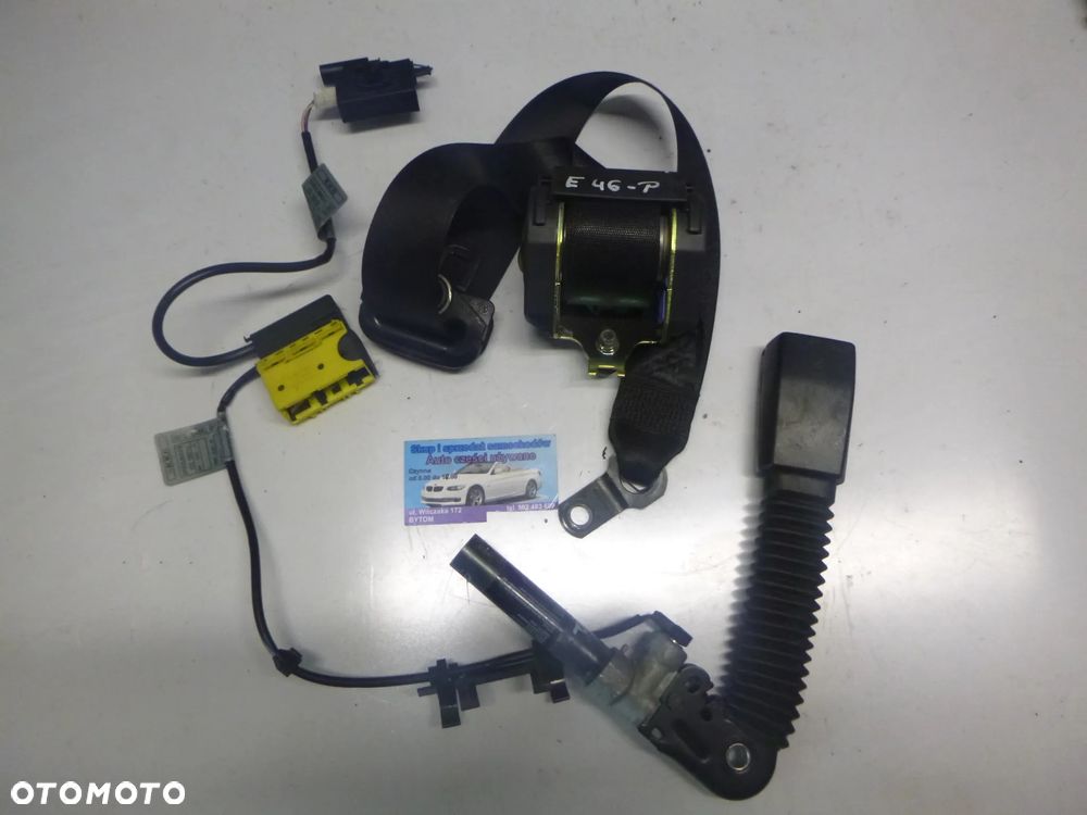 PAS BEZPIECZEŃSTWA PRAWY PRZÓD BMW E46 KOMBI LIFT 2004r  566244601 + NAPINACZ - 1