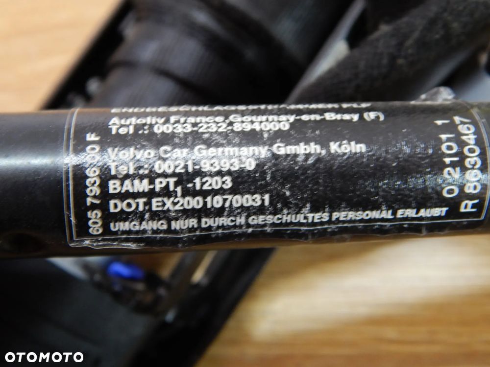 Poduszka powietrzna kurtyna pas bezpieczeństw sensor Volvo XC60 xc60 I 08-17 Łuków części - 26