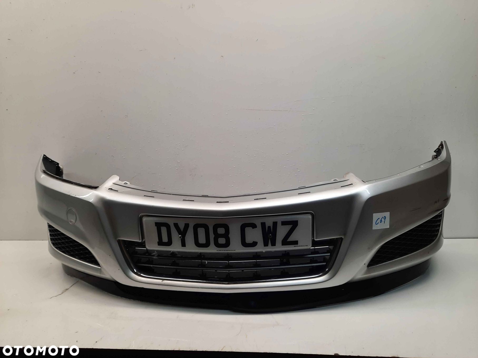 ^ ZDERZAK PRZÓD PRZEDNI OPEL ASTRA H 3 III LIFT FL Z157 SREBRNY - 1