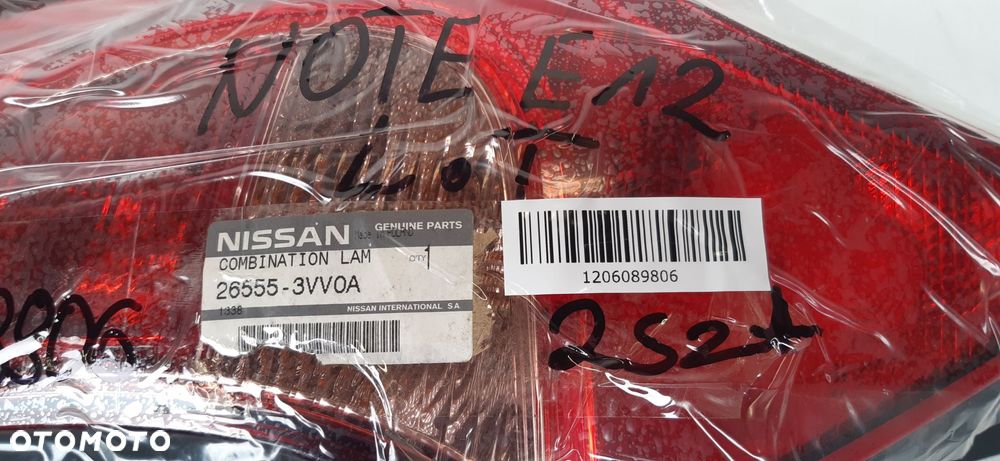 NISSAN NOTE E12 LAMPA LEWA TYŁ 26555-3VV0A - 9